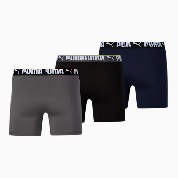 Athletic Men's Boxer Briefs [3 Pack], BLUE / BLACK, extralarge
